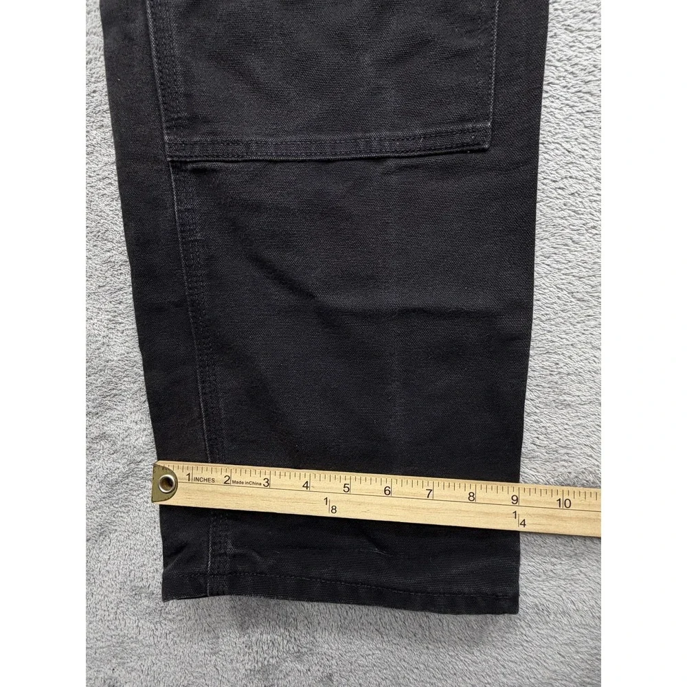 Carhartt Pants Mens Measured 31x31 Black Carpenter Loose Double Knee